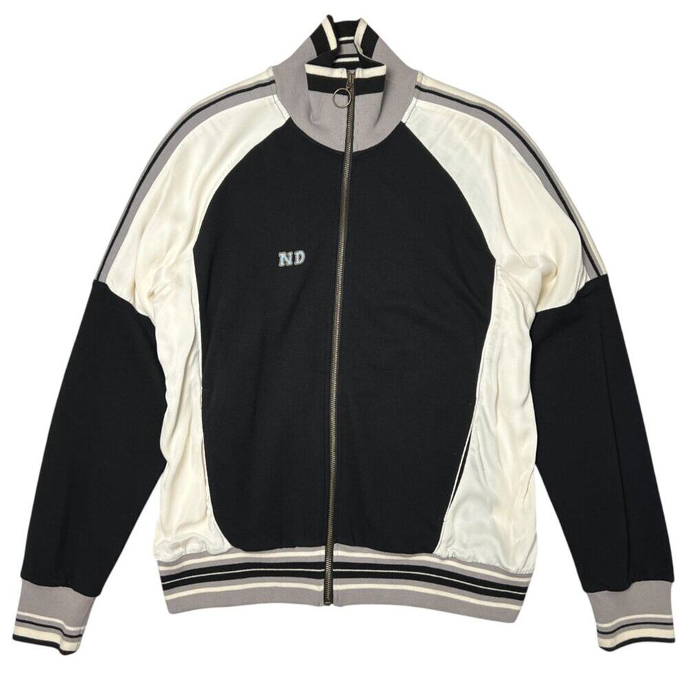 Nicholas Daley Track Jacket SIZE M Black White N.D. Embroidered Portugal NWT